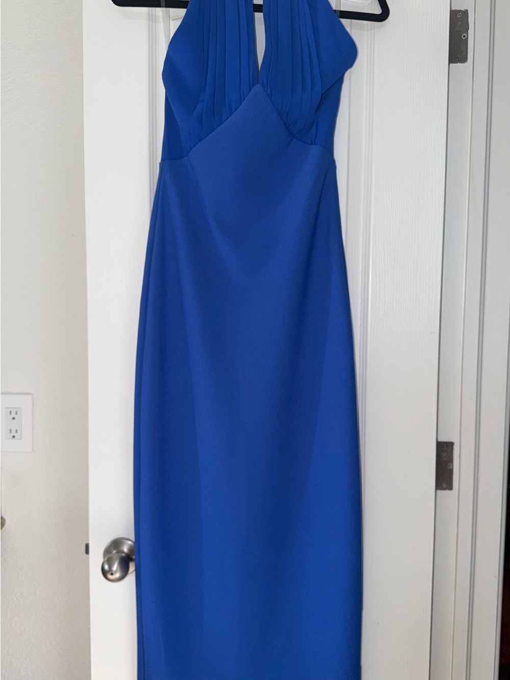 Meshki Royal Blue Halter Midi Dress